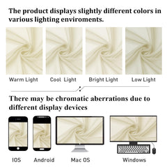 Lecloud Cream Sheer Curtains rod-pocket top detail demonstrates easy hanging