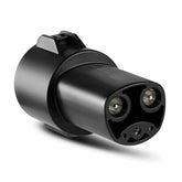 Lectron J1772 to Tesla adapter with 80A 240V for portable Level 2 charging.