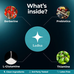 Ledisa Berberine Patch adhesive close-up highlights skin-friendly hold and latex-free formula.
