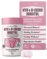 Legendairy Milk bottle with cherry chewables for hormone balance.