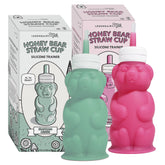 Legendairy Milk Honey Bear Straw Cup Beary in green and raspberry for easy straw training.