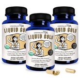 Legendairy Milk Liquid Gold bottle on the counter for lactation support.