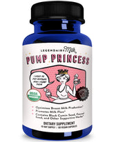 Legendairy Milk Pump Princess bottle front view supports natural milk production.