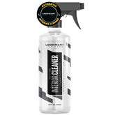Legendary Car Care interior cleaner 16oz bottle, front view, ready to tackle car interior stains.