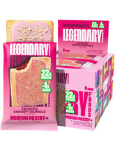 Legendary Foods Cherry Crumble pastry pack—high-protein, low-carb keto snack on the go
