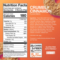 Legendary Foods Protein Donuts two donuts per pack for easy, portion-controlled snacking.
