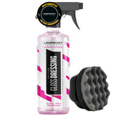 Legendary Gloss Dressing bottle with applicator for non-greasy tire and trim shine