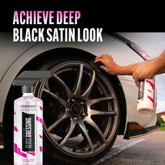 Legendary Gloss Dressing close-up on vinyl for even coverage