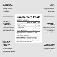 LEGION Creatine Monohydrate Gummies label view highlights clean, transparent formula