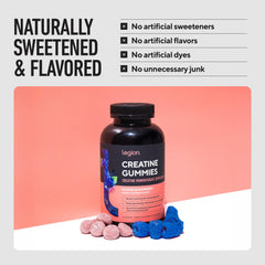 LEGION Creatine Monohydrate Gummies open jar ready for on-the-go supplementation.