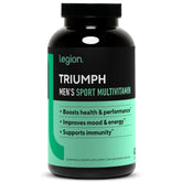 LEGION Triumph bottle with complete daily nutrition for energy support.