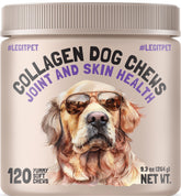 LEGITPET Collagen Dog Chews tub front showing soft chews for joint support.