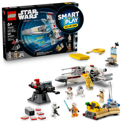 LEGO Star Wars SMART Play Luke's Red Five X-Wing assembly with motion-activated engine sounds.