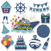LEIFIDE 12-piece birthday cruise door magnets brighten cabin doors for easy identification.