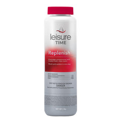 Leisure Time Spa Replenish being poured into spa water to maintain clarity