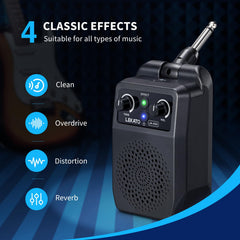 LEKATO mini amp 6.35mm jack detail for quick setup.