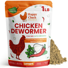 Lemant natural chicken dewormer chili mix powder in 1 lb bag supports gentle year-round flock wellness.