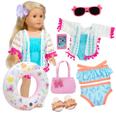 Lembani 18-inch doll bikini set ready for sunny beach play.