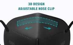 LEMENT adjustable nose clip helps seal securely for a better fit.