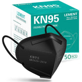 LEMENT KN95 mask black folded design for easy storage and portability