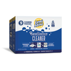 Lemi Shine appliance cleaner bottle illustrating appliance deodorizing for fresh results