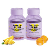 Lemme Purr bottle with pineapple gummies, inviting daily vaginal and immune health support.
