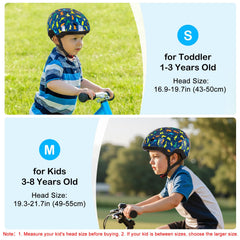 Lemmeko dinosaur-pattern helmet helps kids ride confidently while standing out.