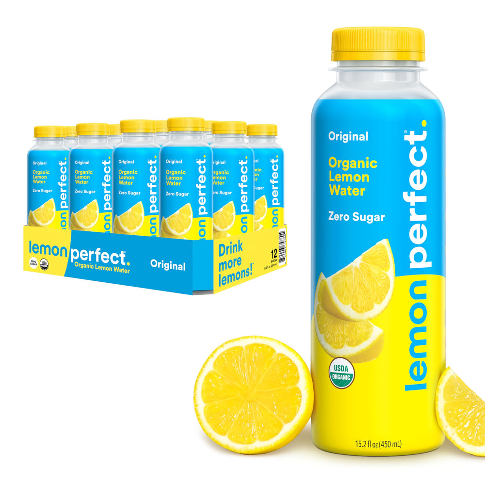 Lemon Perfect Original bottle front for quick zero-sugar refreshment anytime