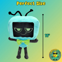 Lemoneon Vee plush 11-inch side view, travel-friendly companion.