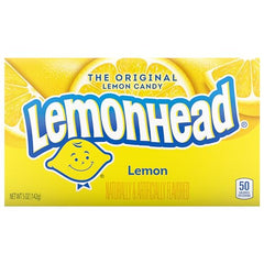 Iconic Mr. Lemonhead label on the box evokes nostalgia