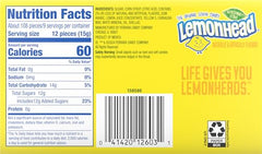 Lemonhead hard lemon candy 12-box display ideal for gifting