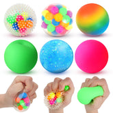 Lemostaar six-piece squishy stress balls in hand for focused, calm moments.