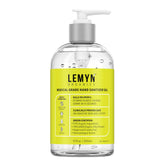 Lemyn Organics hand sanitizer front view bottle for quick on-the-go protection.