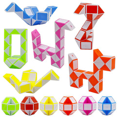 LENDOD green-white snake cube: vibrant colors encourage creative play and fine motor practice.