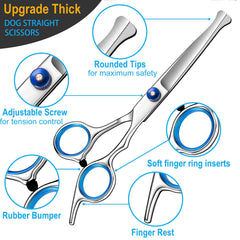 Lengnoyp straight grooming scissors for clean, even cuts.