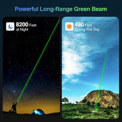 Lennoos laser pointer with aluminum build for durable, weather-resistant outdoor use.