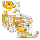 Lenny & Larry's The Complete Cremes Vanilla sandwich cookies box, a vegan protein snack.