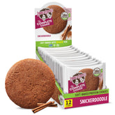 Lenny & Larry's Snickerdoodle packaging display for convenient snacking