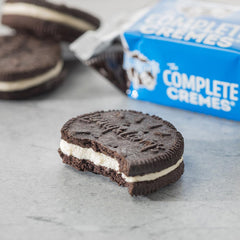 Lenny & Larry's Complete Cremes vegan chocolate cookies ideal for dairy-free snacks.