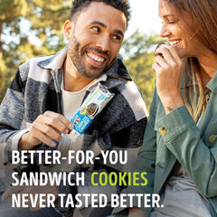 Lenny & Larry's Complete Cremes plant protein cookie highlighting 5 g protein per serving.