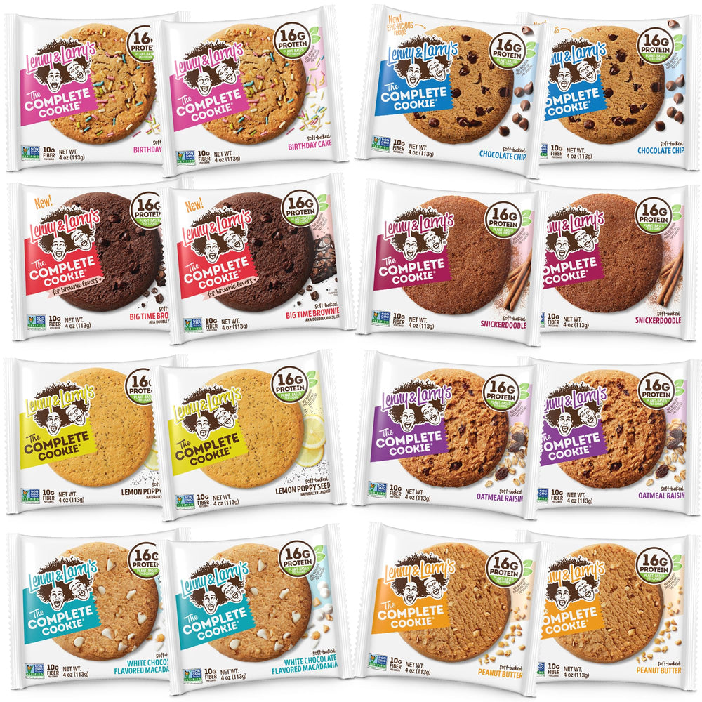Lenny & Larry's Complete Protein Cookie chocolate chip, protein-packed snack for workouts.