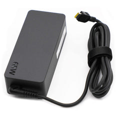 Lenovo 65W USB-C charger side ports showcased for versatile Lenovo laptops.