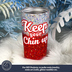 LEOBRO holographic silver flakes mix for epoxy, paint, or glue.
