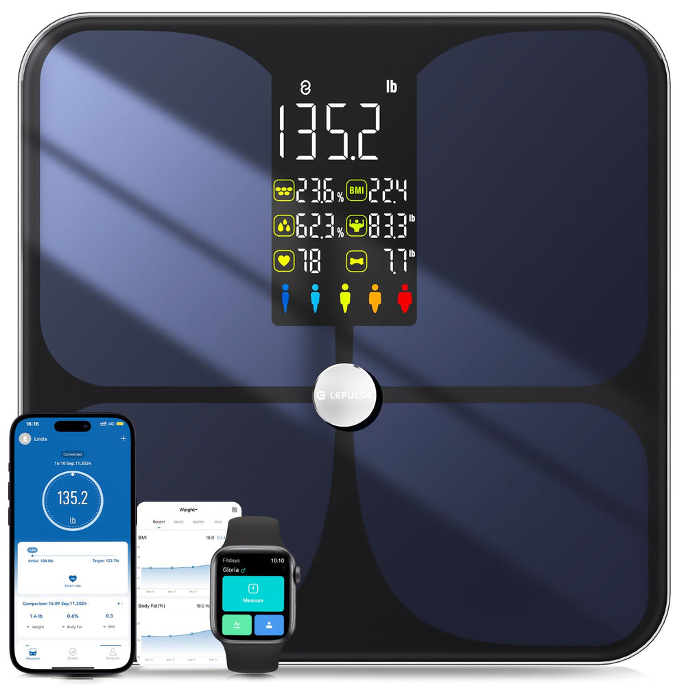 Lepulse Scale large display for quick, clear weight readouts.