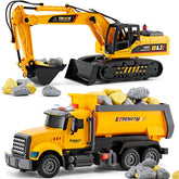 LerBao excavator with joystick, lights, and sound for immersive play.
