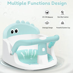 Lerrutue baby bath seat-backrest close-up emphasizes comfort during longer soak sessions.