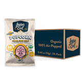 Lesserevil Himalayan Gold Salt Organic Popcorn packaging showcases premium ingredients for mindful snacking.