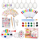 LessMo Easter egg decorating kit contents for creative kids adventures.