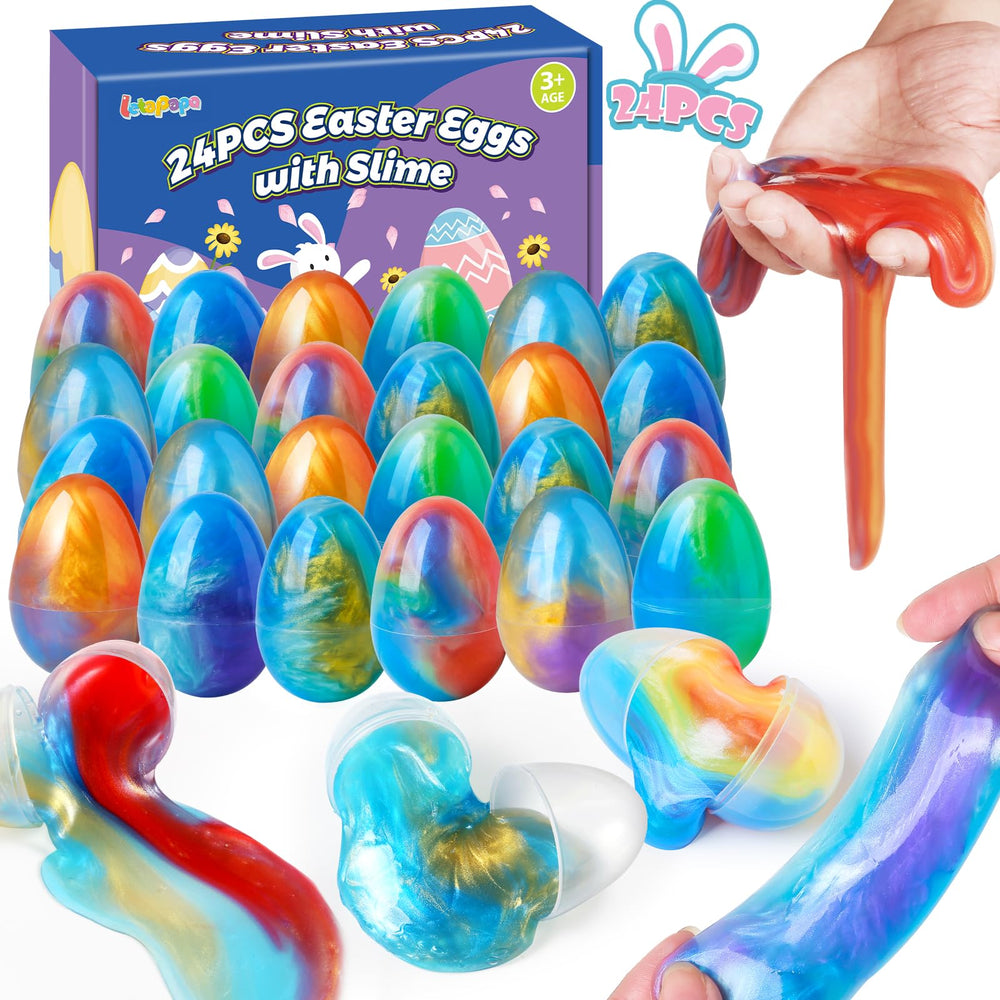 Letapapa Easter eggs with galaxy slime in a pack, great for gifting and parties.