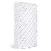 Letmxiu premium crib mattress front view shows seam-free fit for safe sleep.